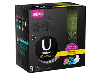 Get U By Kotex Cleanwear Ultra Thin Regular Pads With Wings 50 Count Delivered Personal Care Feminine Care Kotex