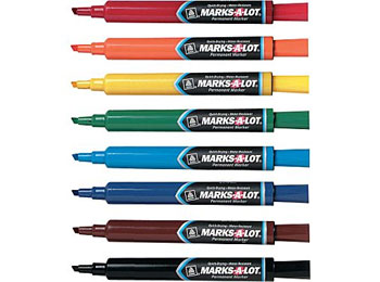 Get Avery Marks A Lot Permanent Markers Chisel Tip Assorted Dozen Delivered Office Supplies Delivery In Miami Markers Avery