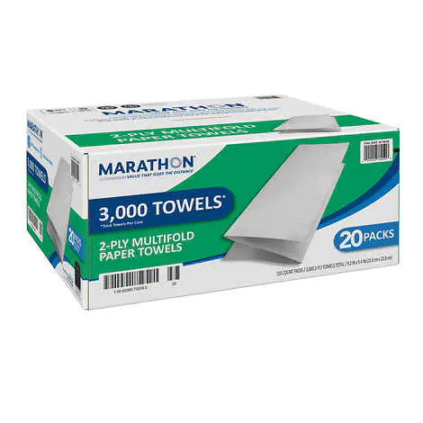 Marathon Paper Towel, Premium Multifold, 150 Towels, 20 ct