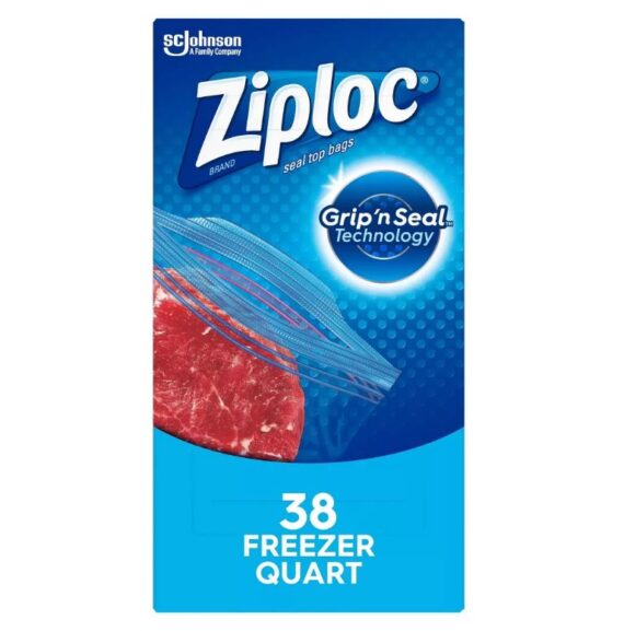 Ziploc Freezer Quart Bags 38 ct