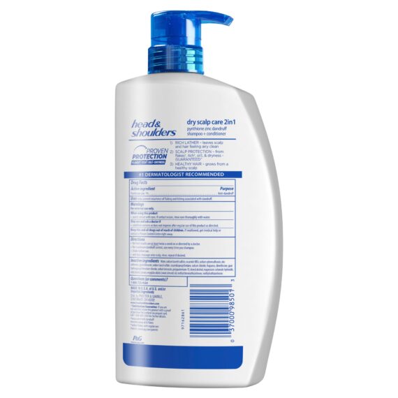 Head & Shoulders 2-in-1 Dry Scalp Care with Almond Oil Anti-Dandruff Shampoo and Conditioner, 43.3 fl. oz.