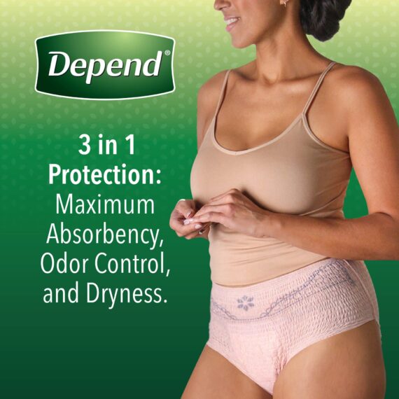 Depend Fit-Flex Small Maximum Absorbency Underwear for Women, 92 ct.