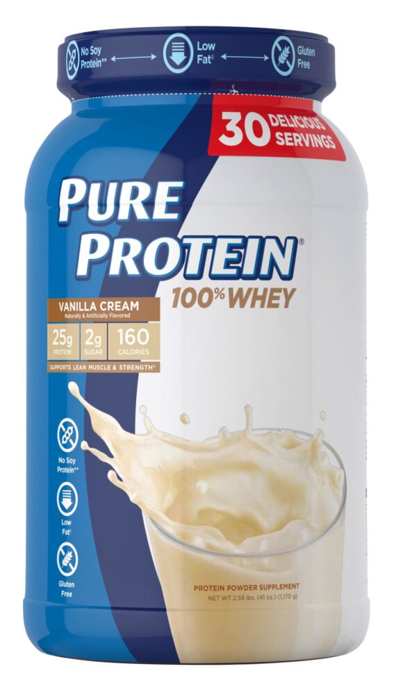 Pure Protein Vanilla Cream Protein Powder, 2.58 lbs.