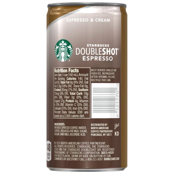 Starbucks Doubleshot Espresso Coffee, 12 pk.