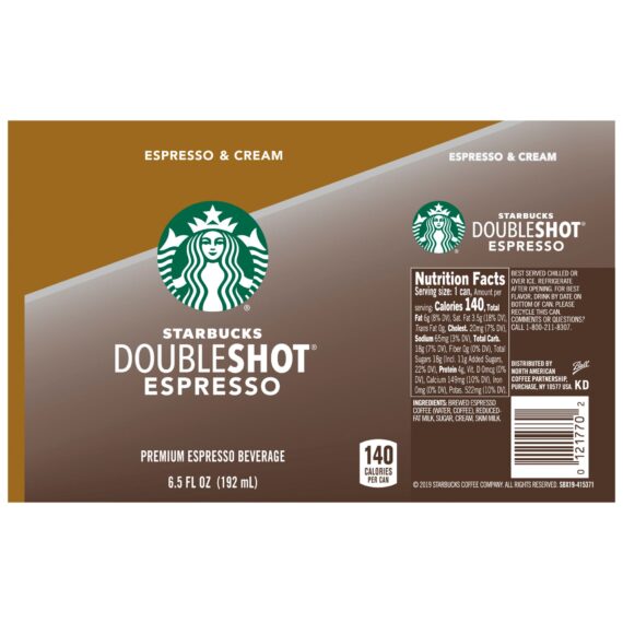 Starbucks Doubleshot Espresso Coffee, 12 pk.