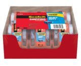 Scotch Heavy-Duty Shipping Packaging Tape with Dispenser, 2" x 1,000", 6 pk. - Clear