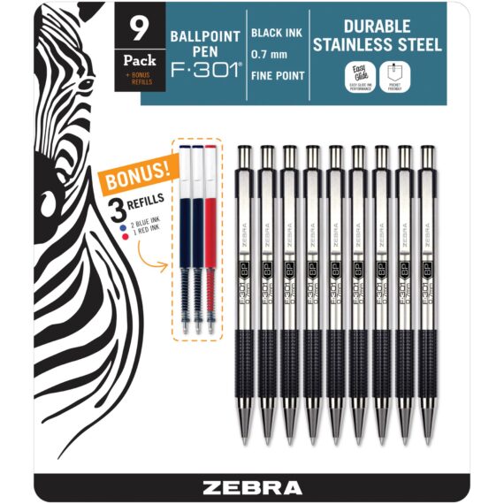 Zebra F-301 Pen, 9 pk.