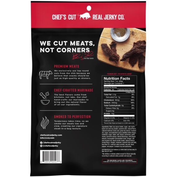 Chef's Cut Real Jerky Co. Original Recipe Smoked Beef, 7 oz.