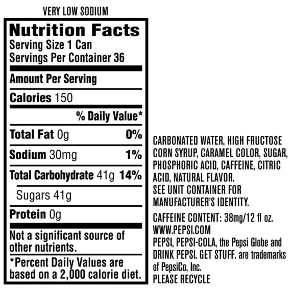 Pepsi Cola, 36 ct./12 oz. cans