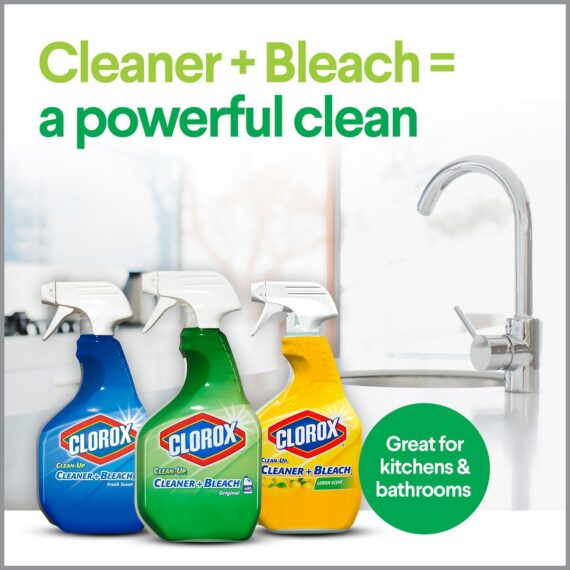 Clorox Clean-Up Cleaner with Bleach Spray Bottle, 32 oz. with Refill Bottle, 180 oz.