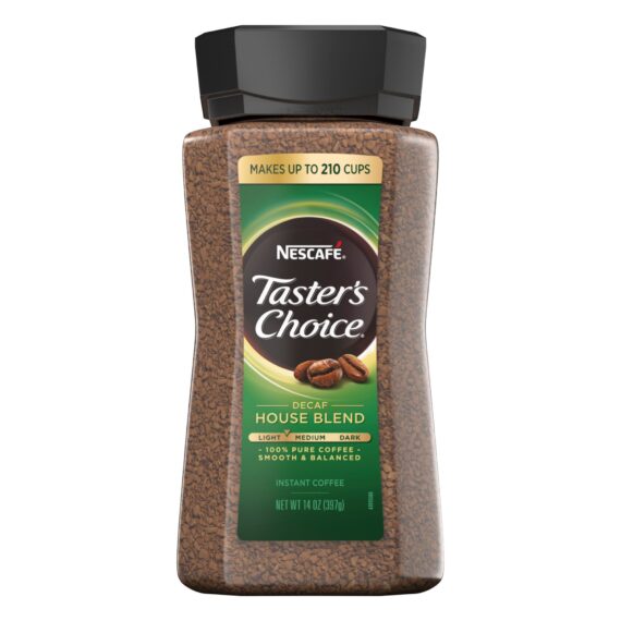 Nescafe Taster's Choice House Blend Decaffeinated Instant Coffee, 14 oz.