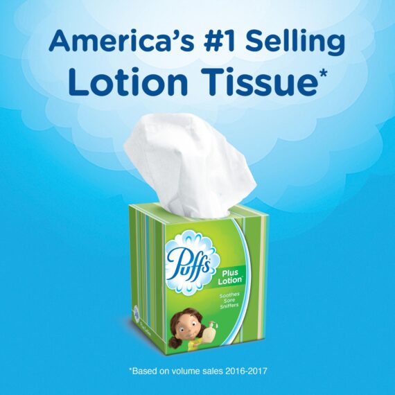 Puffs Plus Lotion Two-Ply Facial Tissues, 16 pk./56 ct.