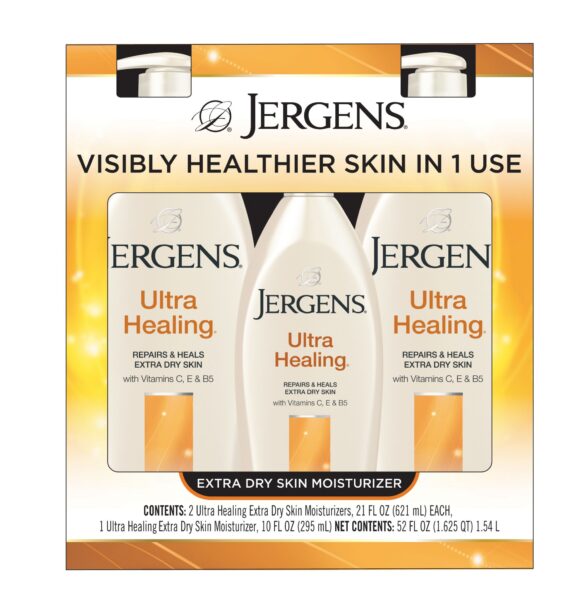 Jergens Ultra Healing Lotion, 2 pk./21 oz. with Bonus Bottle, 10 oz.