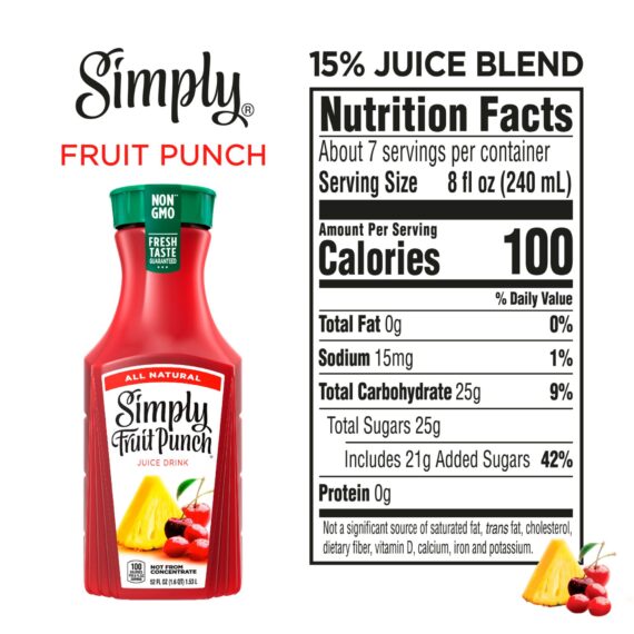 Simply Fruit Punch, 3 pk.