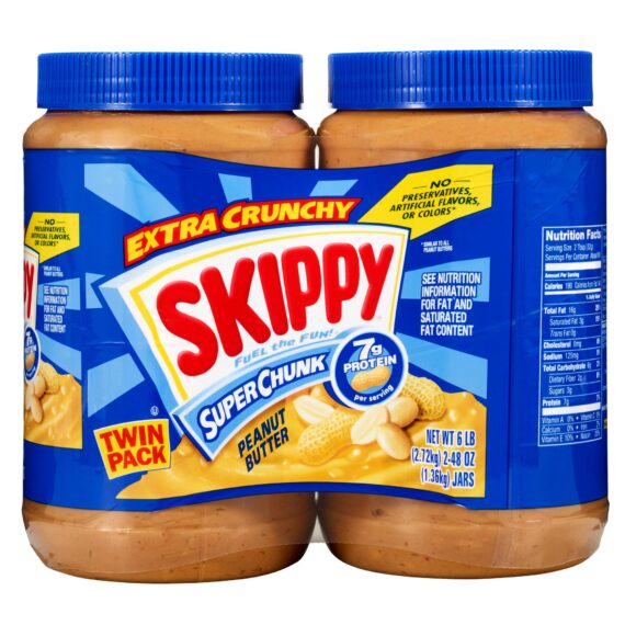 Skippy Chunky Peanut Butter, 2 pk./48 oz.