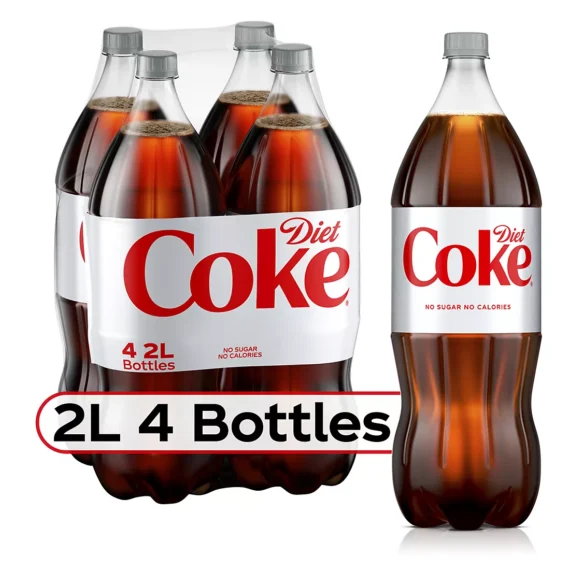 Diet Coke Soda 2L Bottles - 4 CT