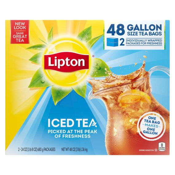 Lipton Unsweetened Gallon-Sized Black Iced Tea Bags, 48 ct.