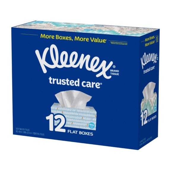 Kleenex Trusted Care Everyday Facial Tissues, 144 ct./12 pk.