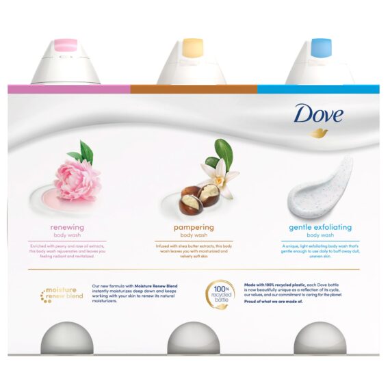 Dove Purely Pampering Body Wash Variety Pack, 3 ct./24 oz.