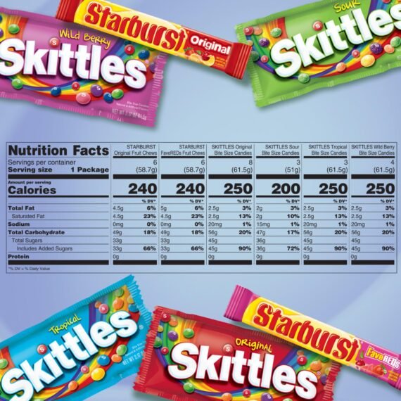 Starburst and Skittles Candy Variety Box, 30 ct.