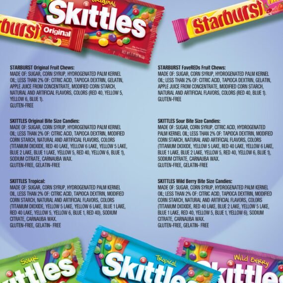 Starburst and Skittles Candy Variety Box, 30 ct.