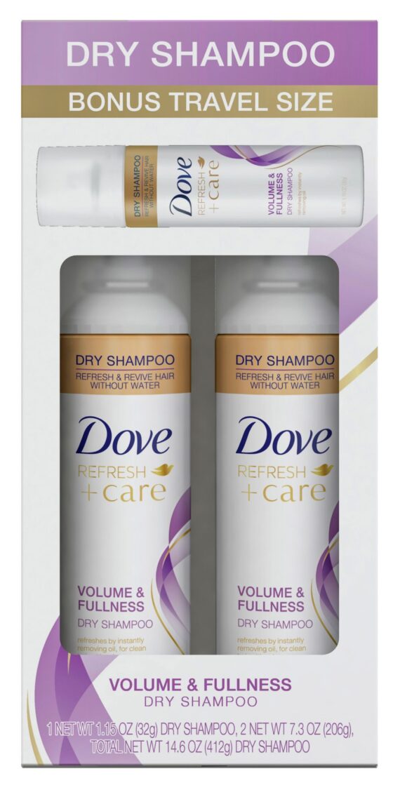 Dove Volume & Fullness Dry Shampoo, 2 pk./7.3 oz. with Bonus 1.15 oz. Travel Size