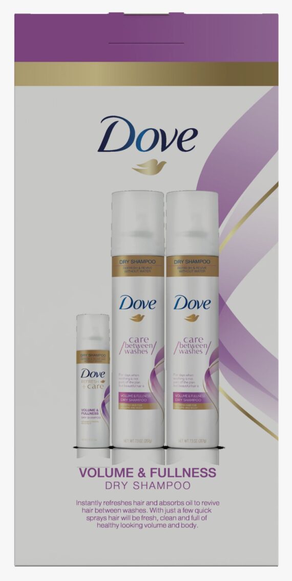 Dove Volume & Fullness Dry Shampoo, 2 pk./7.3 oz. with Bonus 1.15 oz. Travel Size