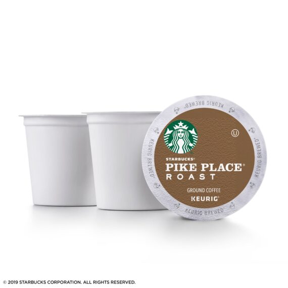 Starbucks Pike Place Roast Medium Roast Single Cup Coffee for Keurig Brewers K-Cup Pods, 72 ct.