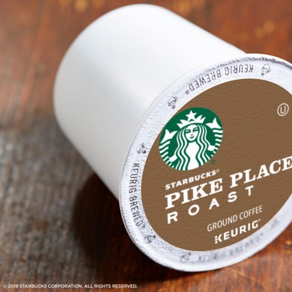 Starbucks Pike Place Roast Medium Roast Single Cup Coffee for Keurig Brewers K-Cup Pods, 72 ct.