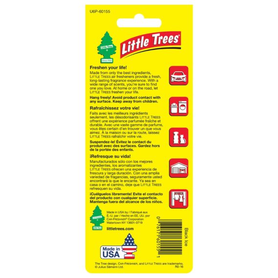 Little Tree Black Ice Air Fresheners, 6 pk.