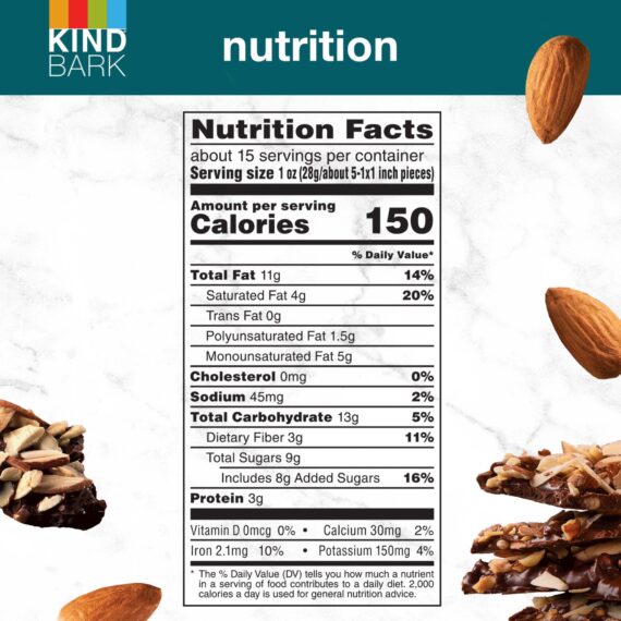 Kind Bark Dark Chocolate Almond & Sea Salt, 15 oz.