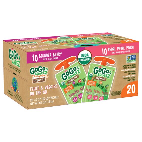 GoGo SqueeZ Organic Fruit and Veggiez, 20 ct.