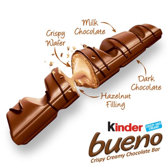 Kinder Bueno Crispy Creamy Chocolate Bars, 20 ct.