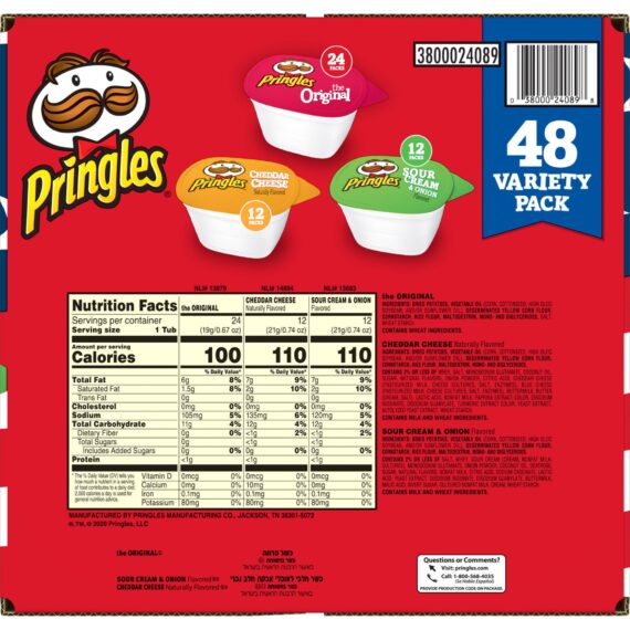 Pringles Snack Stack Potato Crisps Variety Pack, 48 ct.