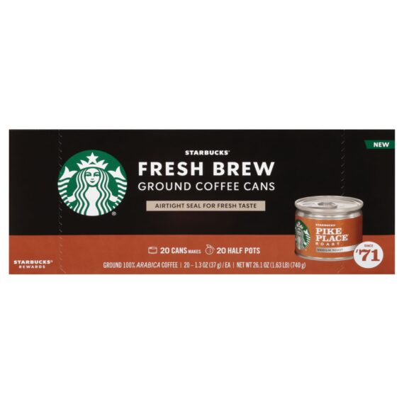 Starbucks Pike Place Fresh Brew Ground Coffee, 20 ct.