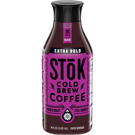 SToK Extra Bold Unsweet Cold Brew Coffee, 48 oz.