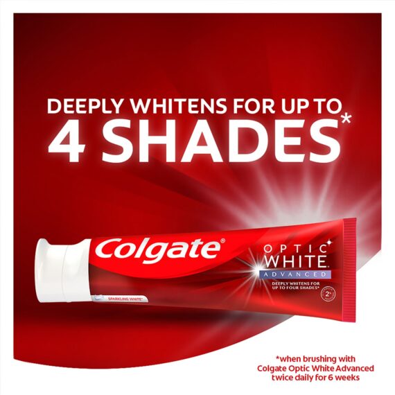 Colgate Optic White Advanced Teeth Whitening Toothpaste, 5 pk./4.2 oz.