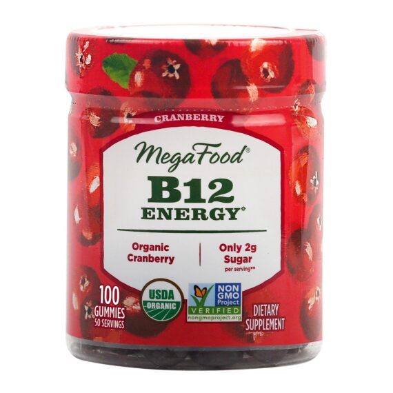 Mega Food B12 Organic Energy Cranberry Gummy, 100 ct.