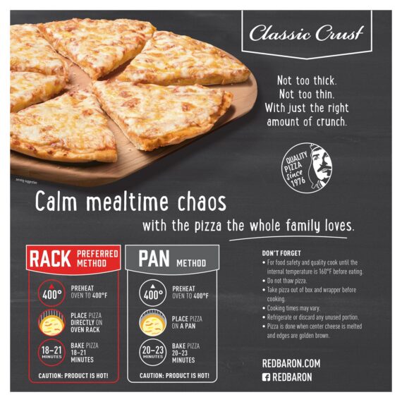 Red Baron Classic Crust Four Cheese Pizza, 3 pk.