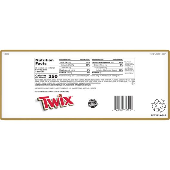 Twix Single Cookie Bars, 36 ct.