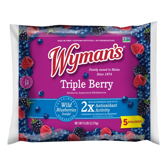 Wyman's Triple Berry with Wild Blueberries, 5 lbs.