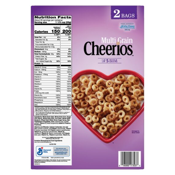 Cheerios Multi Grain Cereal, 2 ct.