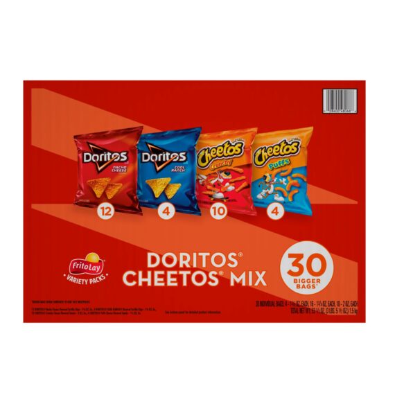 Frito-Lay Doritos and Cheetos Variety Pack, 30 ct.