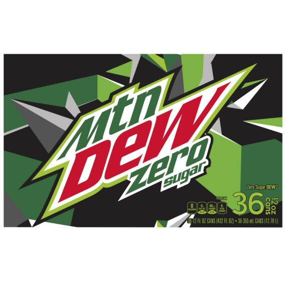 Mountain Dew Zero Sugar Soda, 36 pk./12 oz. cans