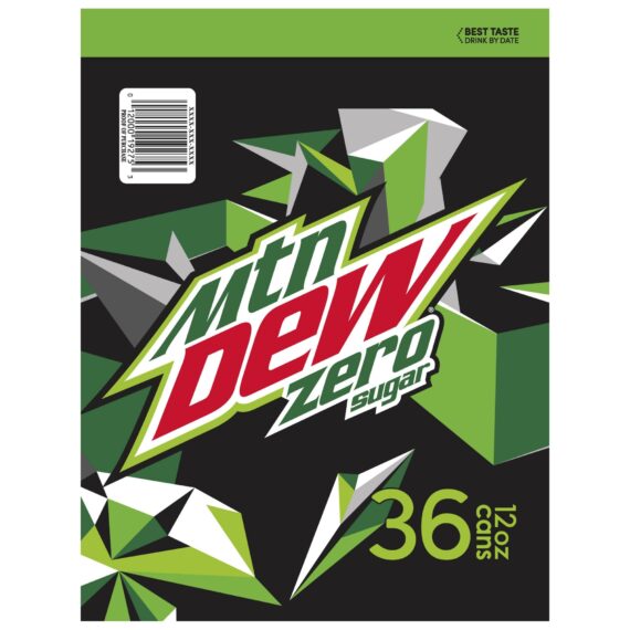 Mountain Dew Zero Sugar Soda, 36 pk./12 oz. cans