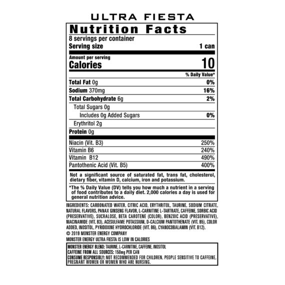 Monster Ultra Fiesta, 24 pk./16 oz.