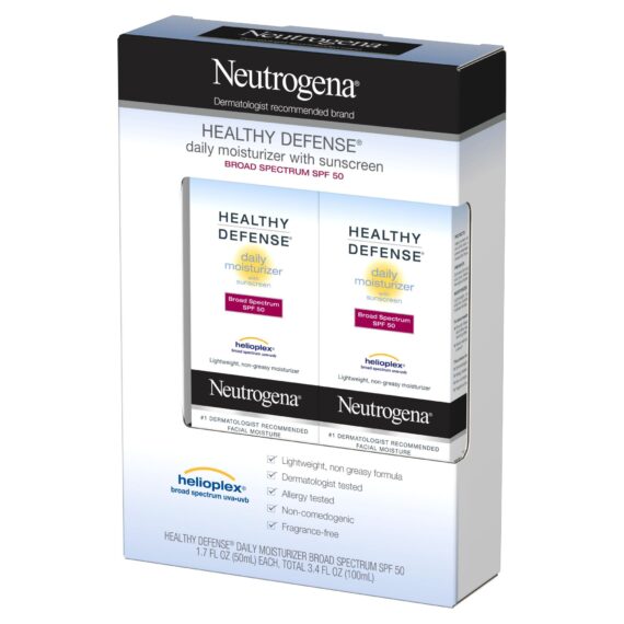 Neutrogena Healthy Defense Daily Moisturizer, SPF 50, 2 ct.