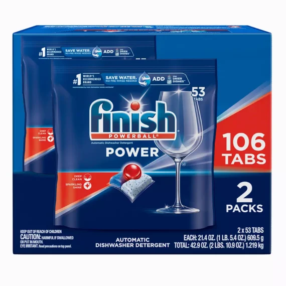 Finish Power Dishwasher Detergent Tabs, 106 ct.