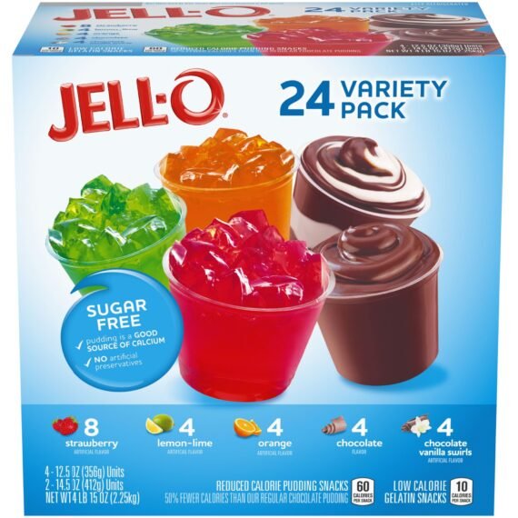 Jell-O Sugar Free Dessert Cups Variety Pack, 24 ct.