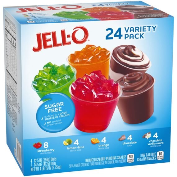 Jell-O Sugar Free Dessert Cups Variety Pack, 24 ct.
